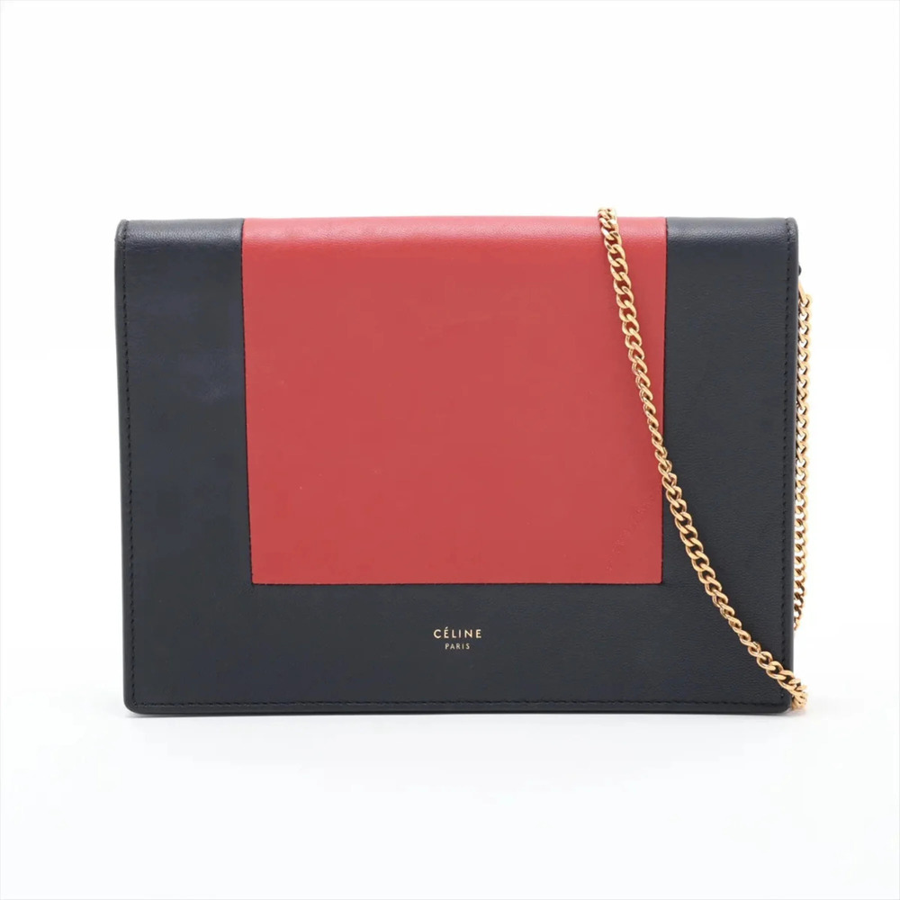 Celine Frame Evening Leather Chain Shoulder Bag Crossbody for Women